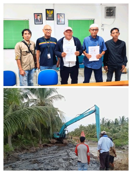 Sambu Group Bangun Tanggul Mekanik Sepanjang 5.431 Meter di Desa Sungai Simbar, Kateman