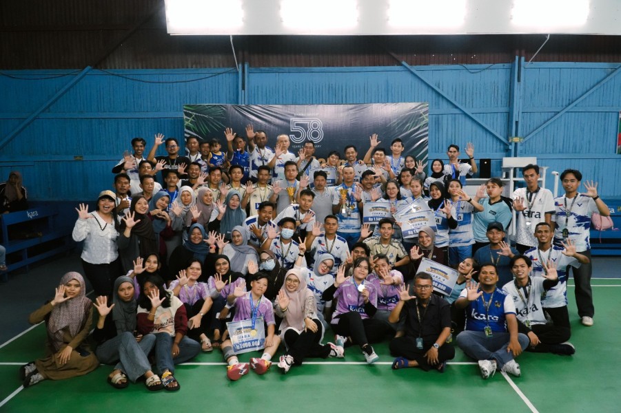 Semarak HUT ke-58, Sambu Group Gelar Turnamen Badminton Antar Unit Usaha