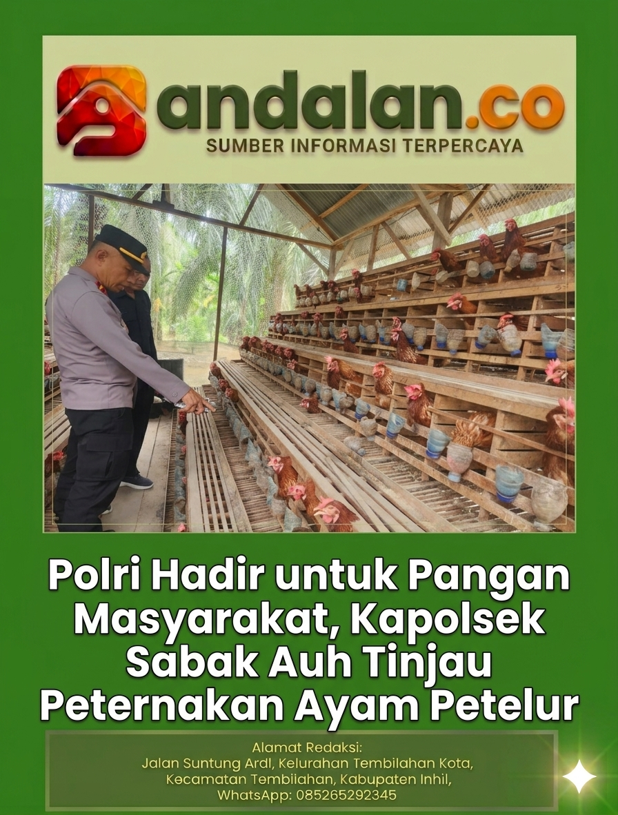 Polri Hadir untuk Pangan Masyarakat, Kapolsek Sabak Auh Tinjau Peternakan Ayam Petelur