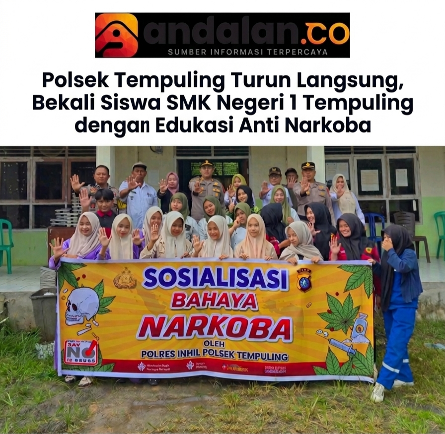 Polsek Tempuling Turun Langsung, Bekali Siswa SMK Negeri 1 Tempuling dengan Edukasi Anti Narkoba