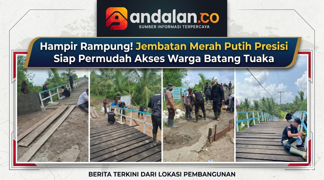 Hampir Rampung! Jembatan Merah Putih Presisi Siap Permudah Akses Warga Batang Tuaka