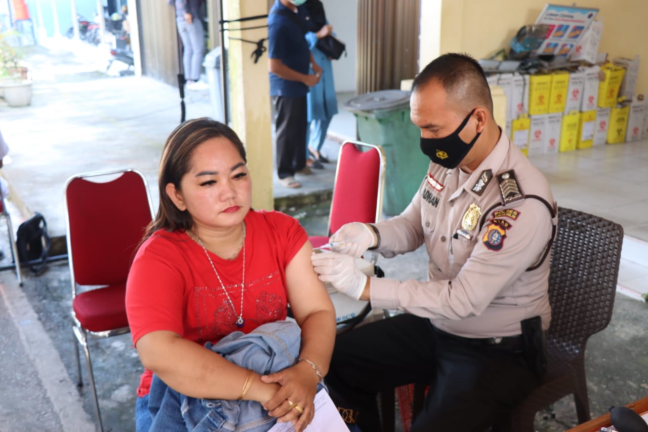 Vaksinasi Kemerdekaan Polres Rohil Sebar 1.431 Dosis Sampai Kecamatan
